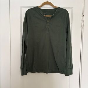 Pistol Lake Forest Green Long Sleeve Henley